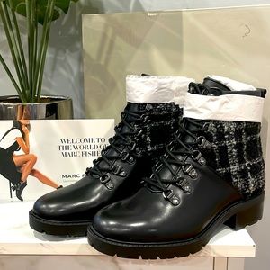 Marc Fisher Black Multi Leather Booties